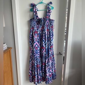 Crown & Ivy Tie Shoulder Maxi Dress NWT